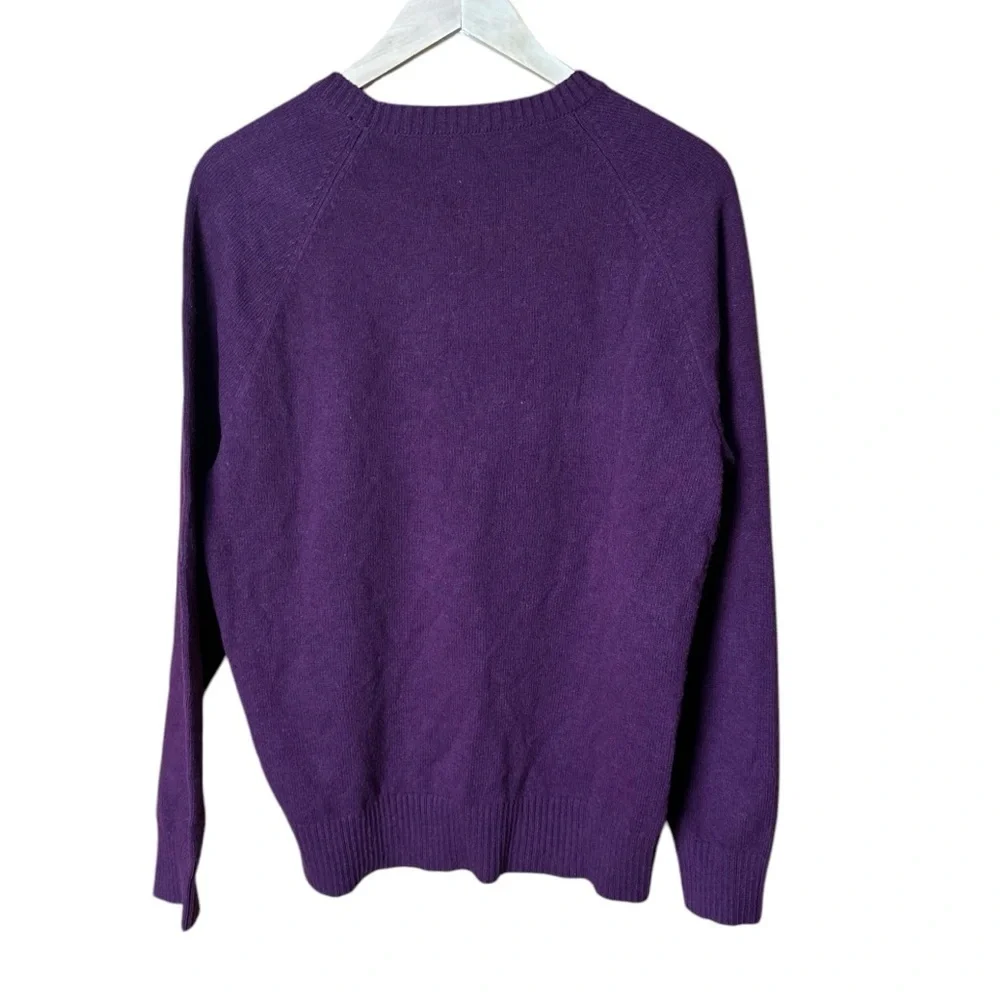 J Crew Burgundy Lambswool Blend Crewneck Sweater Large
